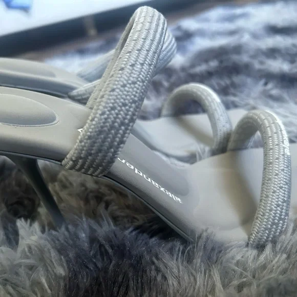 Alexander Wang Metallic Gray Strappy Heels - Picture 2 of 3